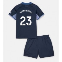 Tottenham Hotspur Pedro Porro #23 Auswärts Trikotsatz Kinder 2023-24 Kurzarm (+ Kurze Hosen)